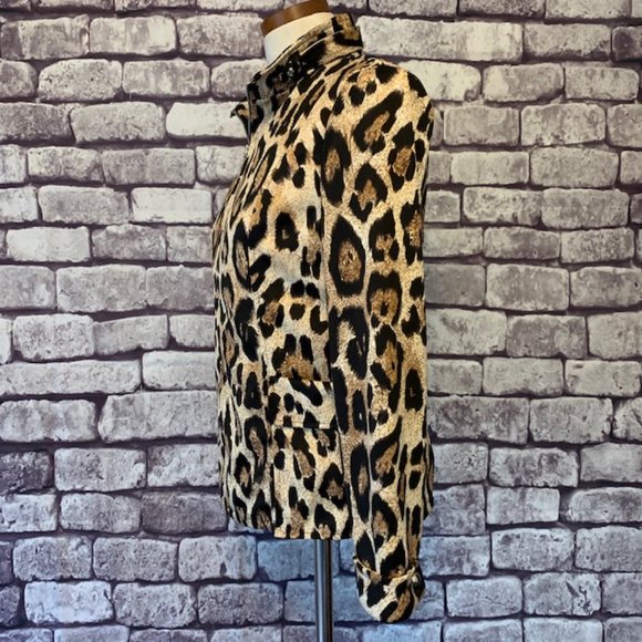 Lisa International Animal Print Jacket Size PS - Picture 4 of 11